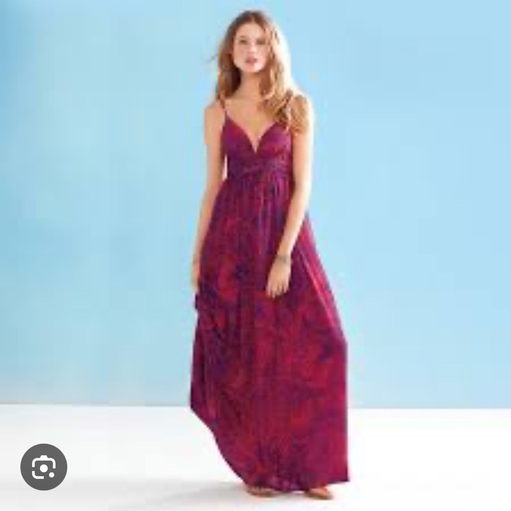 Victoria's Secret Red Maxi Dress Sleeveless Spaghetti Strap